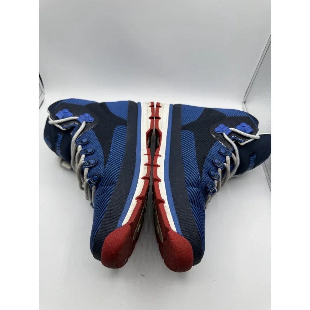Timberland Euro Hiker Mid Jacquard Hiking Boots Mens 12M Blue Lace Up Camping